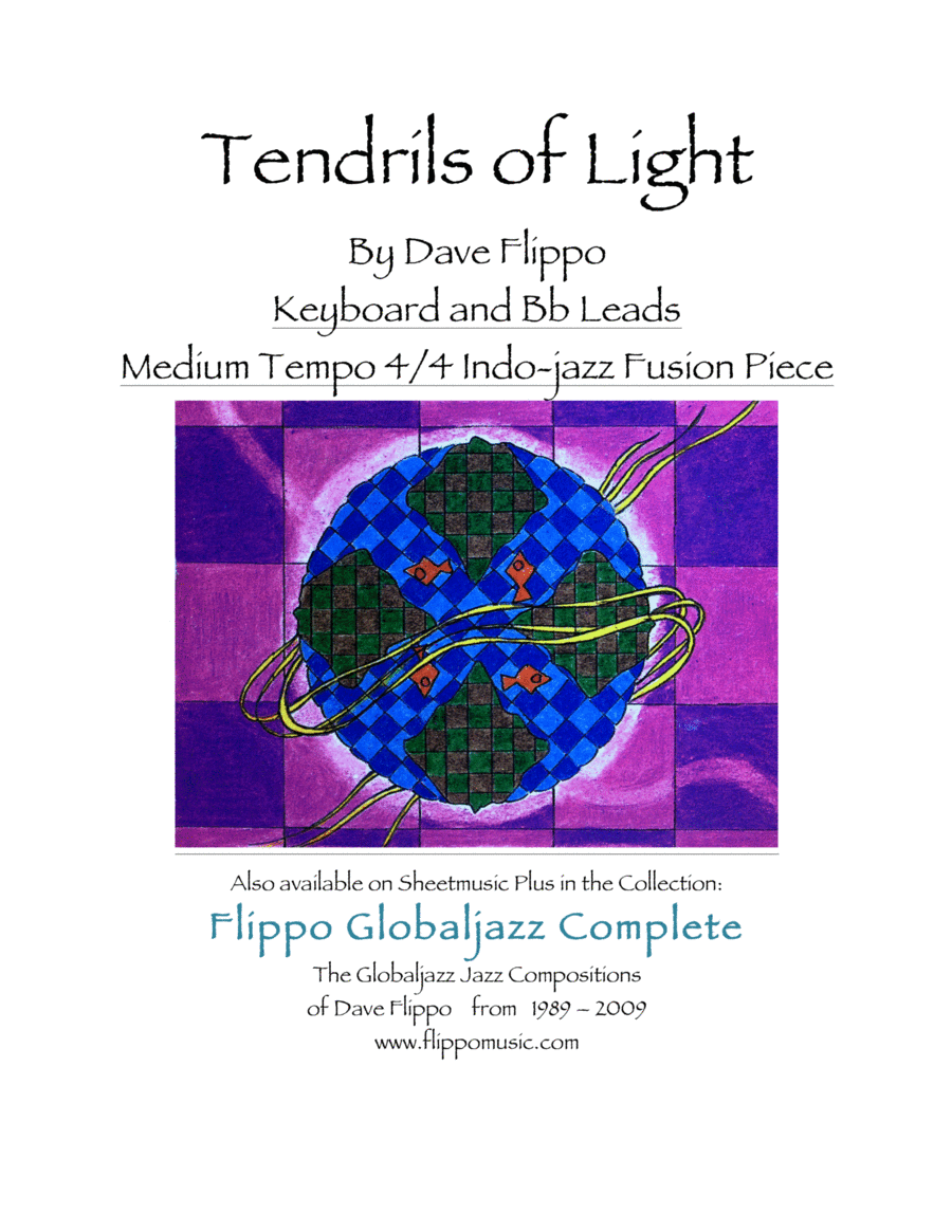 TENDRILS OF LIGHT - The Globaljazz Series - Indo-Jazz Fusion - Concert and Bb parts Jazz Ensemble scores gallery preview page 1