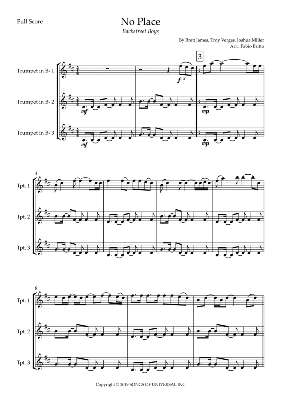 No Place Brass Ensemble scores gallery preview page 1