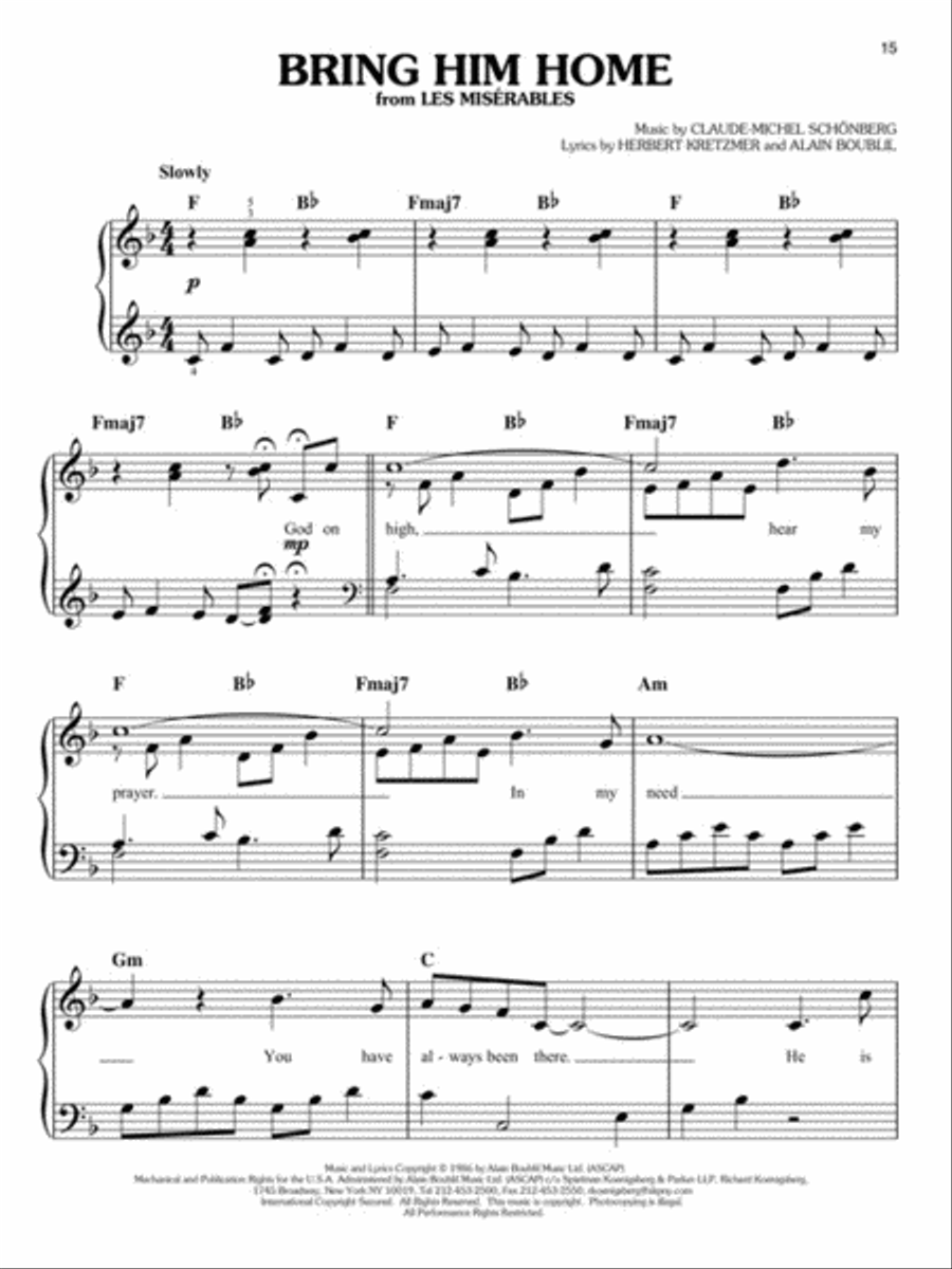 First 50 Pop Ballads You Should Play on the Piano Easy Piano scores gallery preview page 5