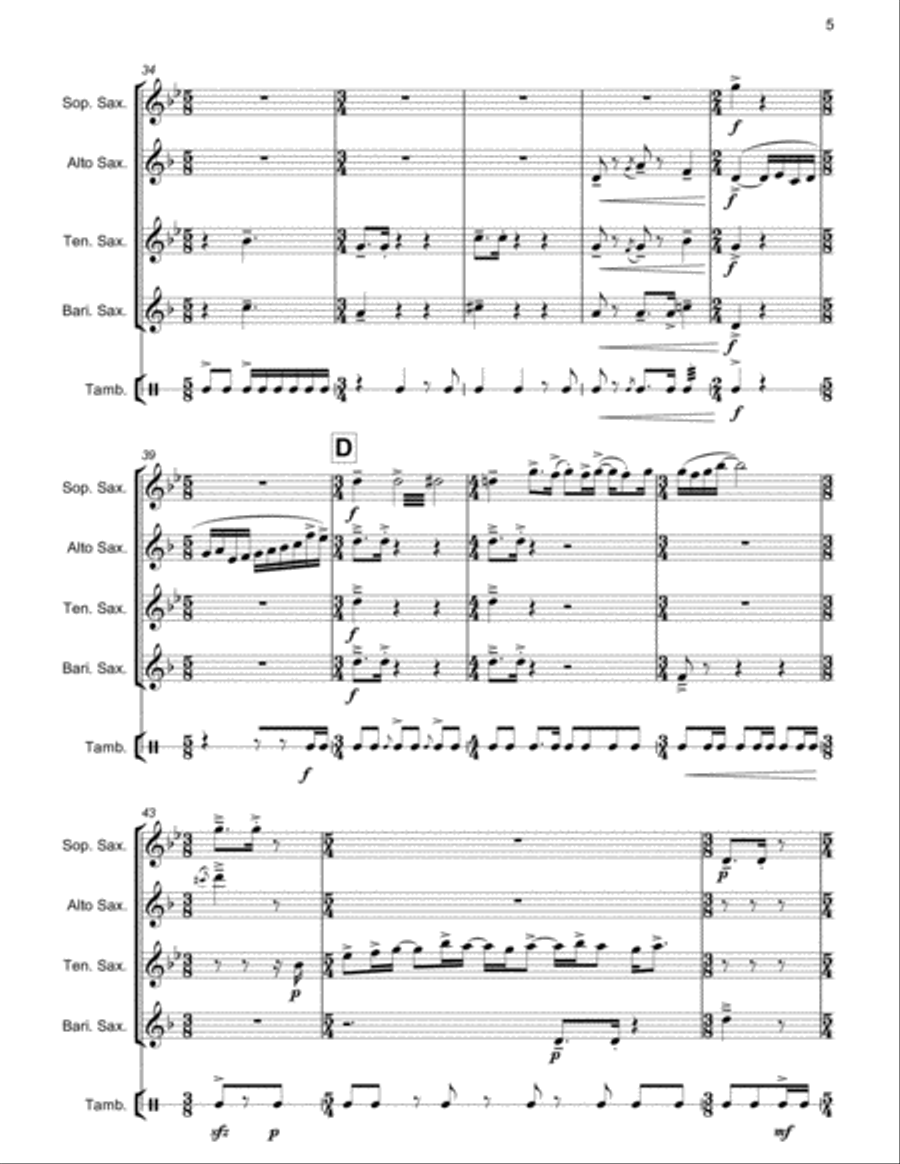 Luvushka - for Saxophone Quartet and Tambourine image number null