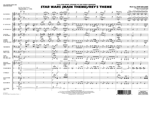 Star Wars Main Theme/Rey's Theme (from The Force Awakens) - Conductor Score (Full Score)