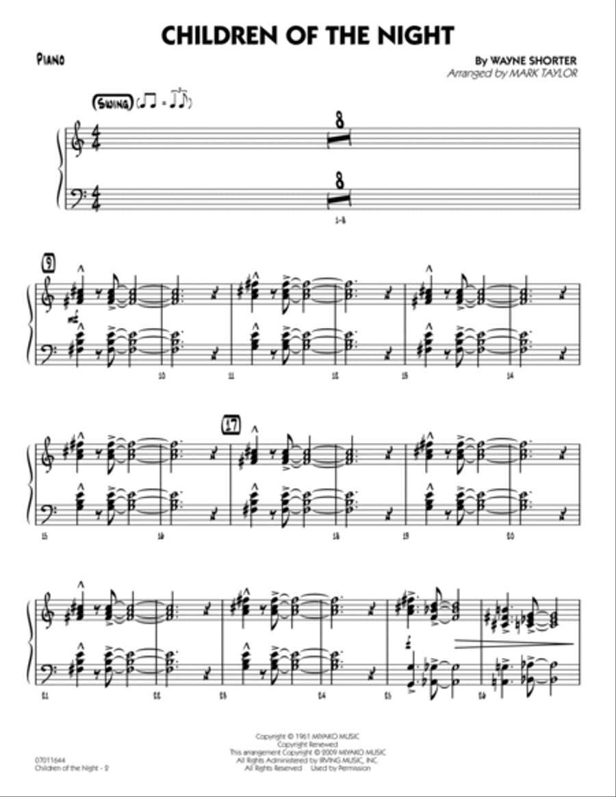 Children of the Night - Piano Piano scores gallery preview page 2