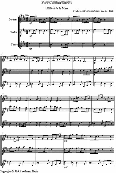 5 Catalan Carols - Score and parts image number null