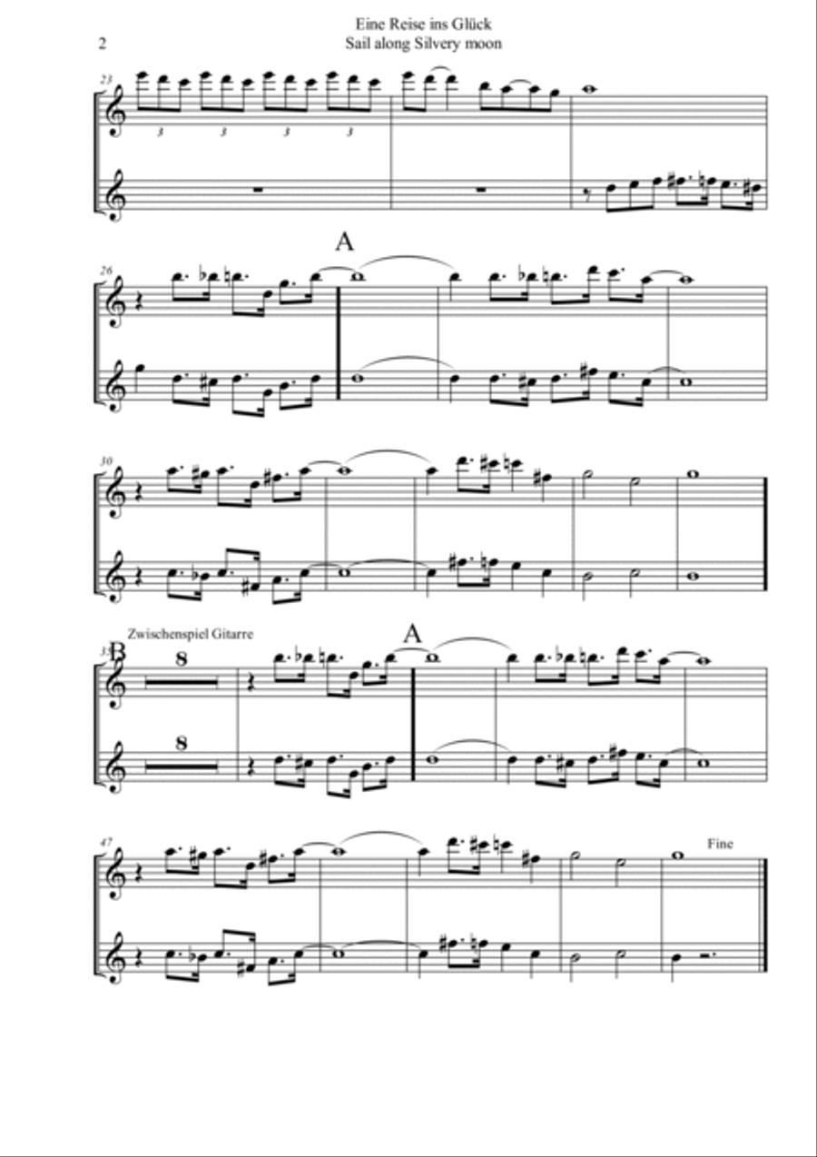 Sail Along, Silv'ry Moon Tenor Saxophone scores gallery preview page 2
