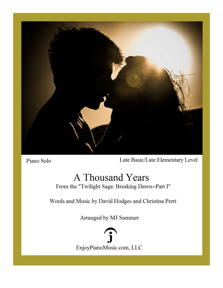 A Thousand Years Piano Method scores gallery preview page 1