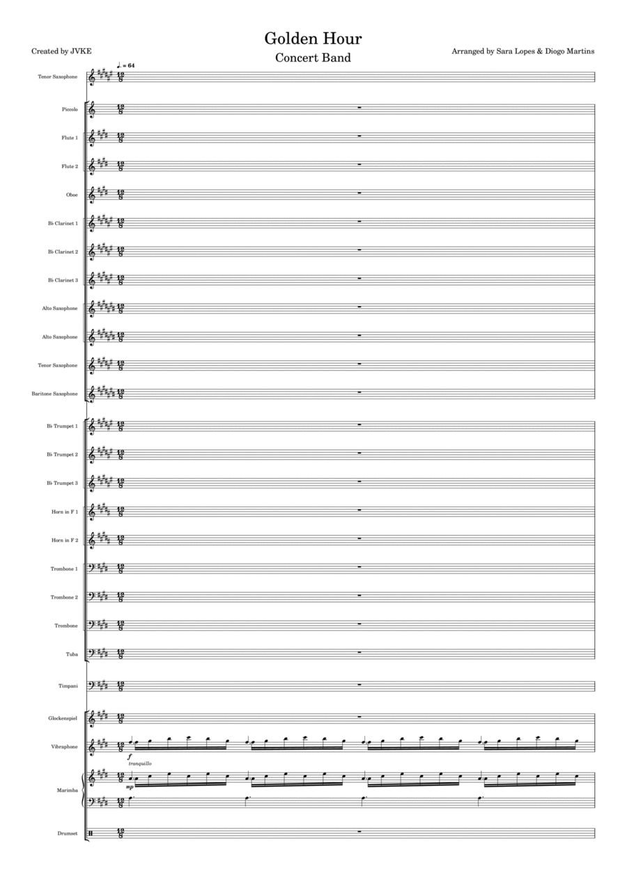 Golden Hour Full Orchestra scores gallery preview page 1