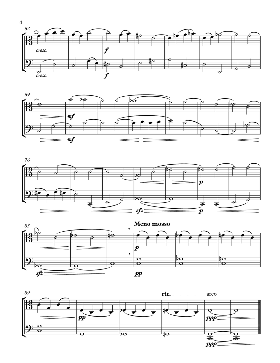 Tchaikovsky's Romeo and Juliet Love Theme Viola and Cello Duet String Duet scores gallery preview page 4