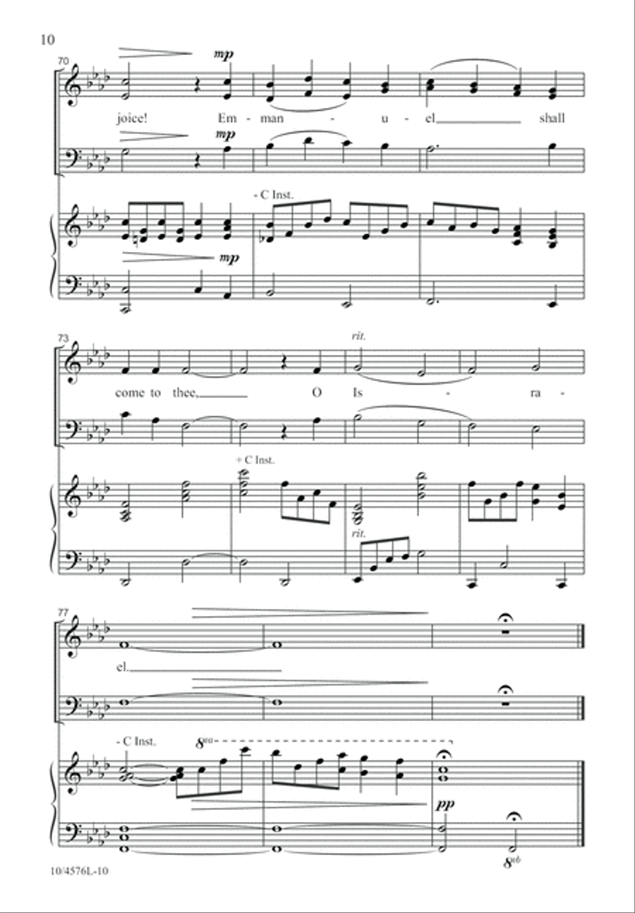 Come to Us, Emmanuel Come to Us, Emmanuel 4-Part scores gallery preview page 11
