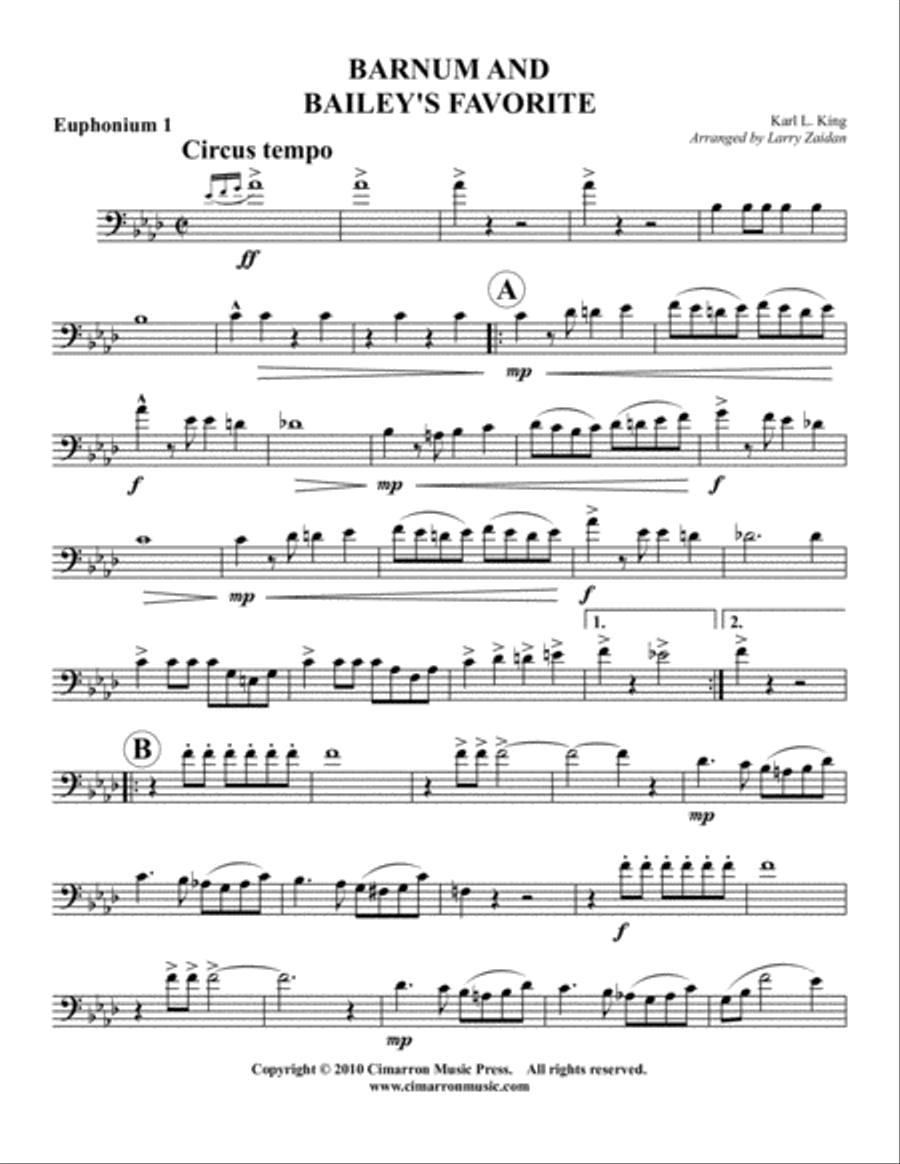 Barnum and Bailey's Favorite EETT scores gallery preview page 4