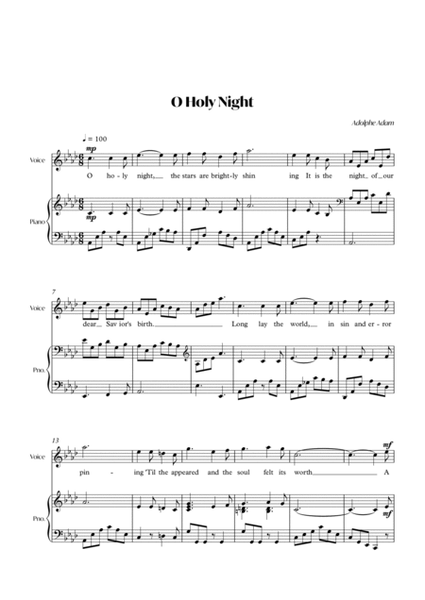 O Holy Night - Piano and voice image number null