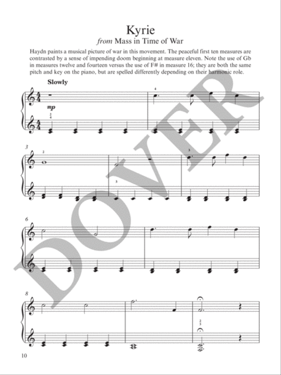 A First Book of Haydn -- For The Beginning Pianist with Downloadable MP3s Easy Piano scores gallery preview page 3