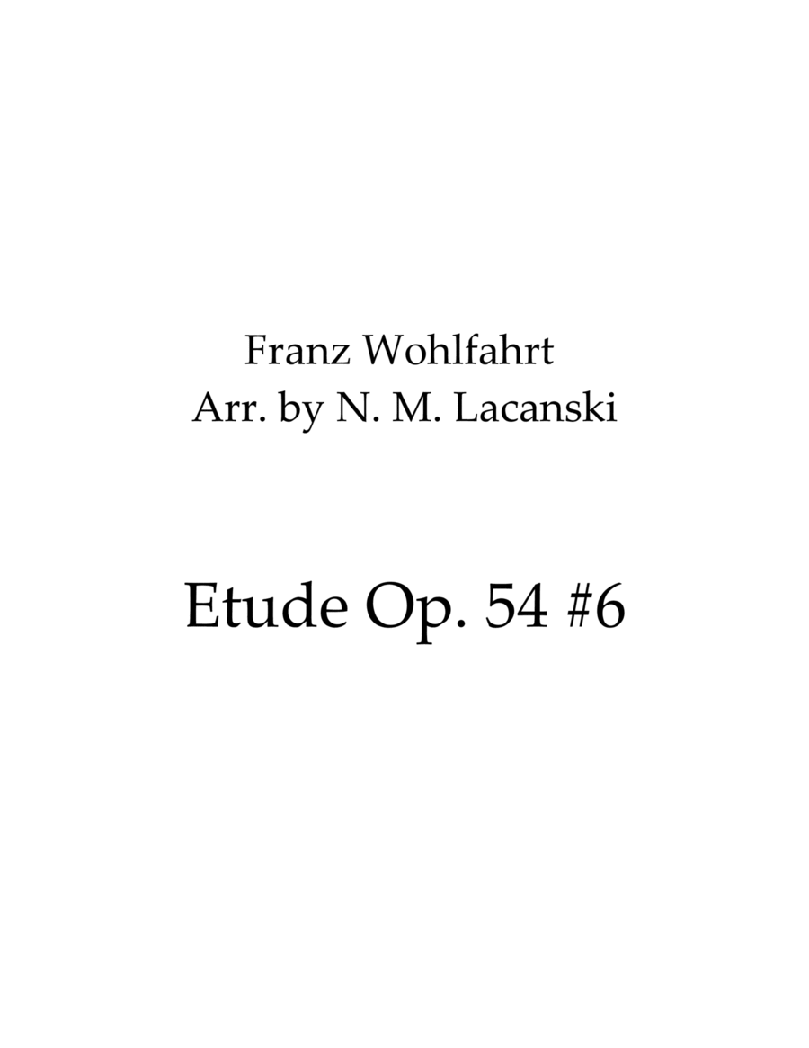 Etude Op. 54 #6 image number null