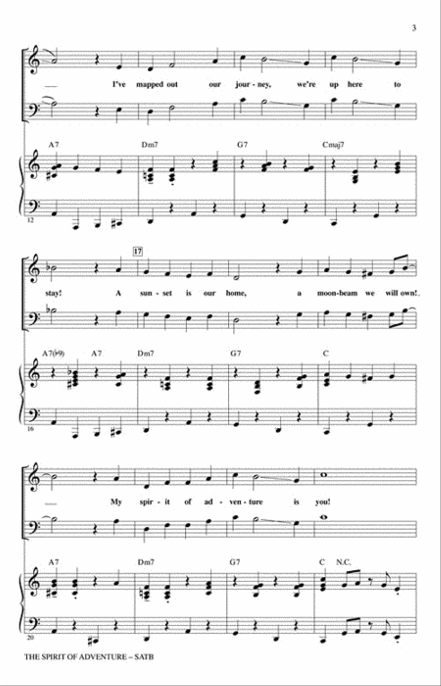 The Spirit of Adventure (from Up) 4-Part scores gallery preview page 3
