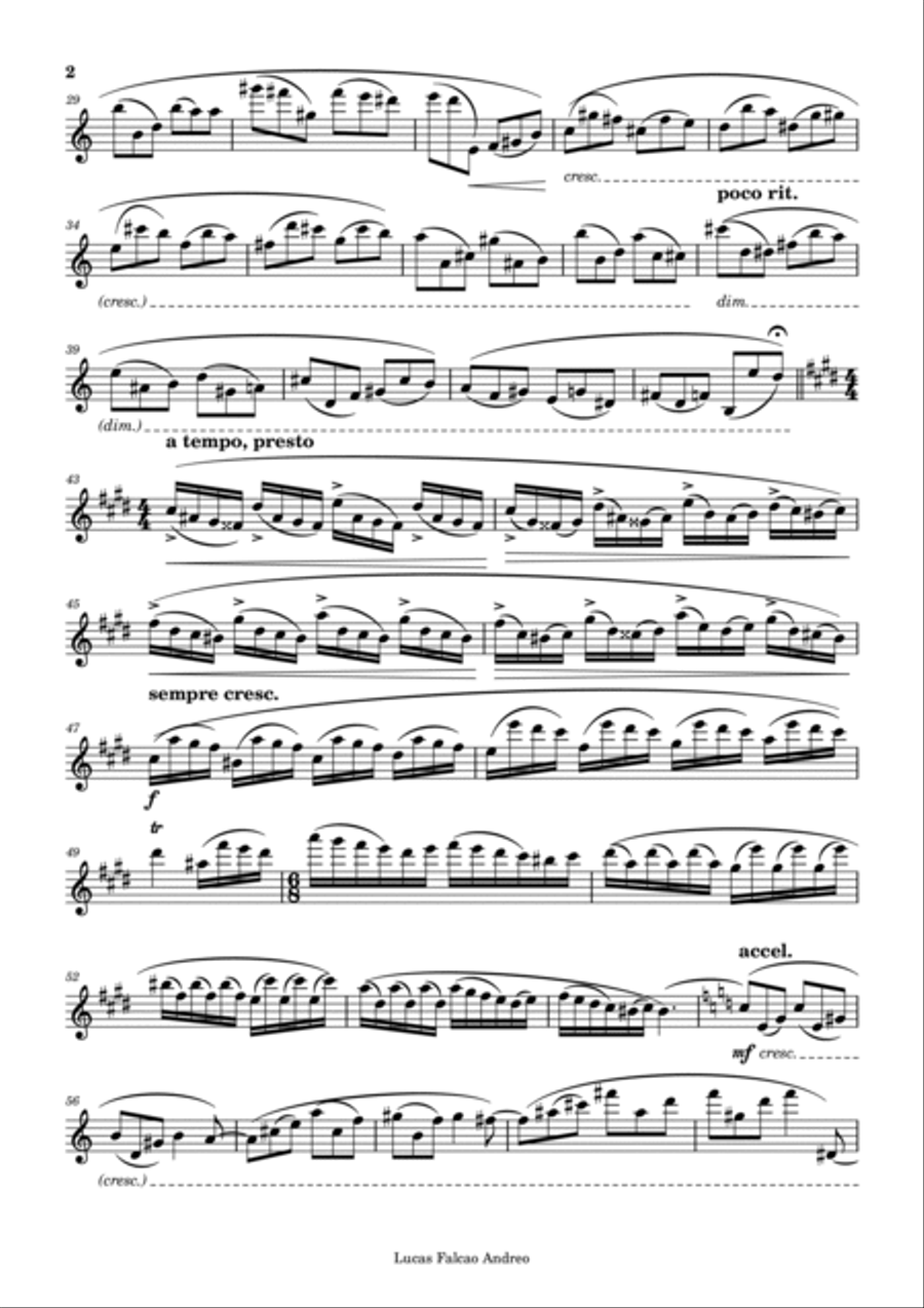 Souvenir N.1 (for flute) Souvenir N.1 (for flute) Flute Solo scores gallery preview page 2