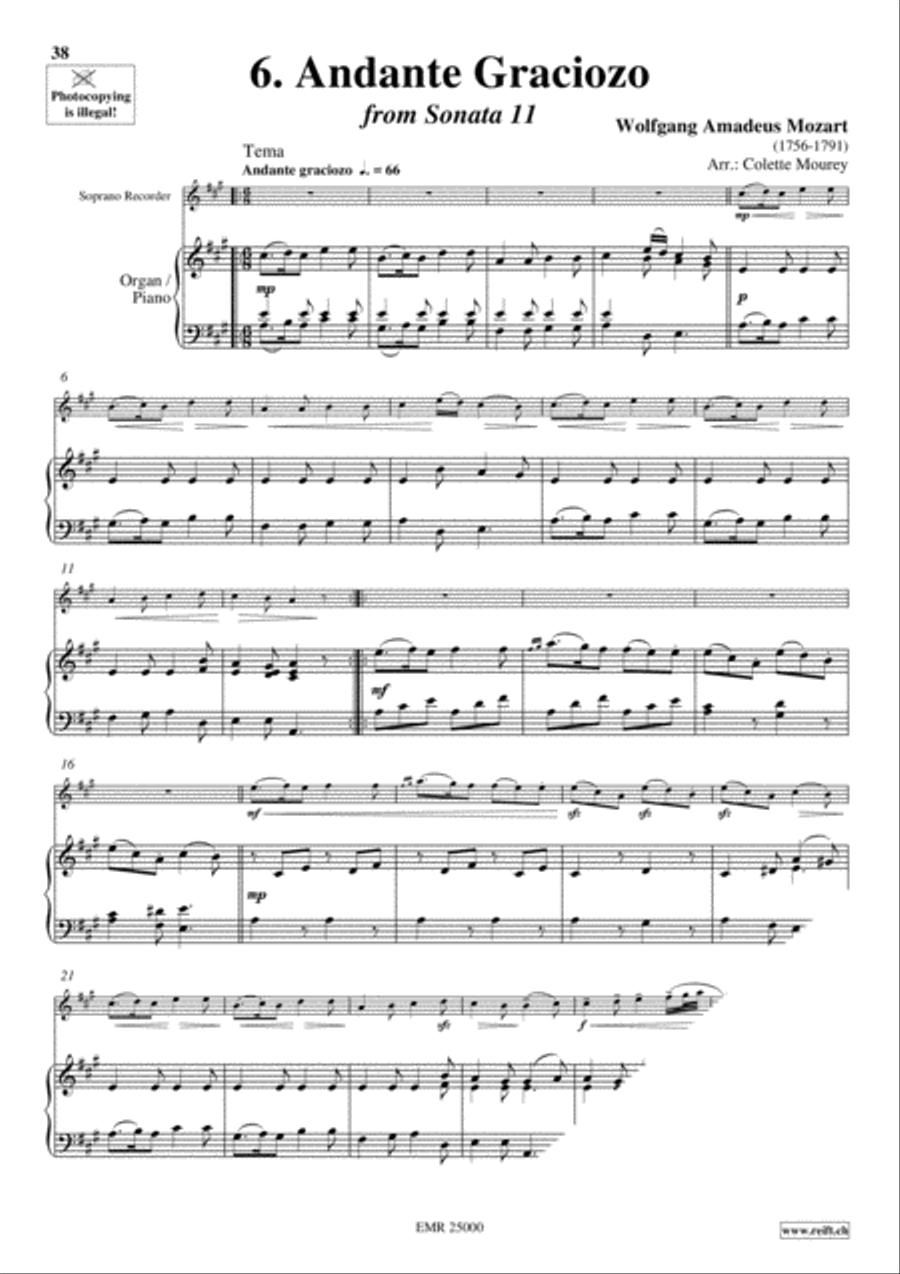 40 Greatest Classic Hits Vol. 1 Soprano Recorder scores gallery preview page 8