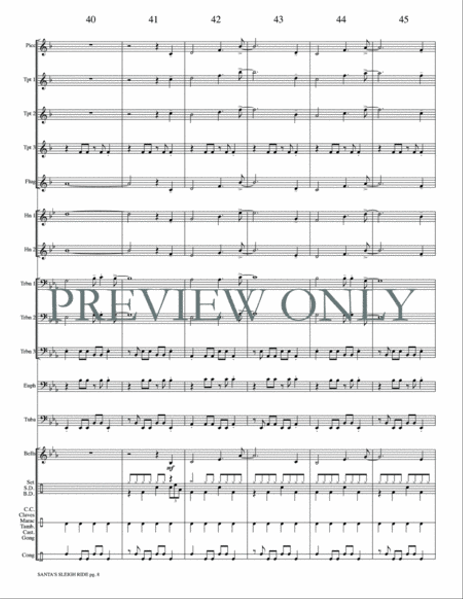 Santa's Sleigh Ride Small Ensemble scores gallery preview page 10