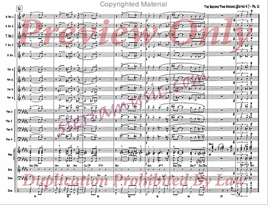 The Second Time Around (Edited) Jazz Ensemble scores gallery preview page 12