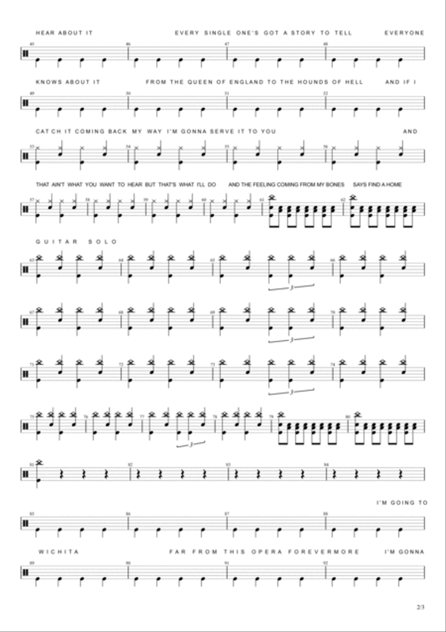 Seven Nation Army Drum Set scores gallery preview page 2