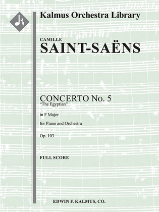 Book cover for Concerto for Piano No. 5 in F, Op. 103 Egyptian