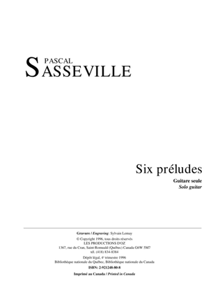 Book cover for Six préludes