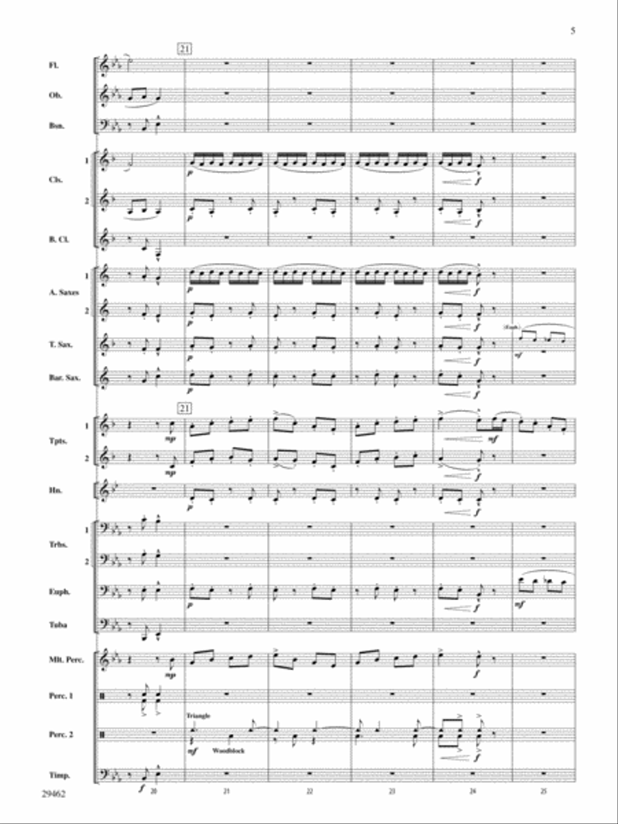 Fantasy on an Early American Marching Tune: Score Concert Band scores gallery preview page 5