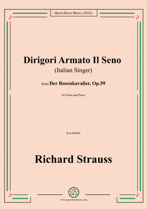 Richard Strauss-Dirigori Armato Il Seno,in a minor,for Voice and Piano