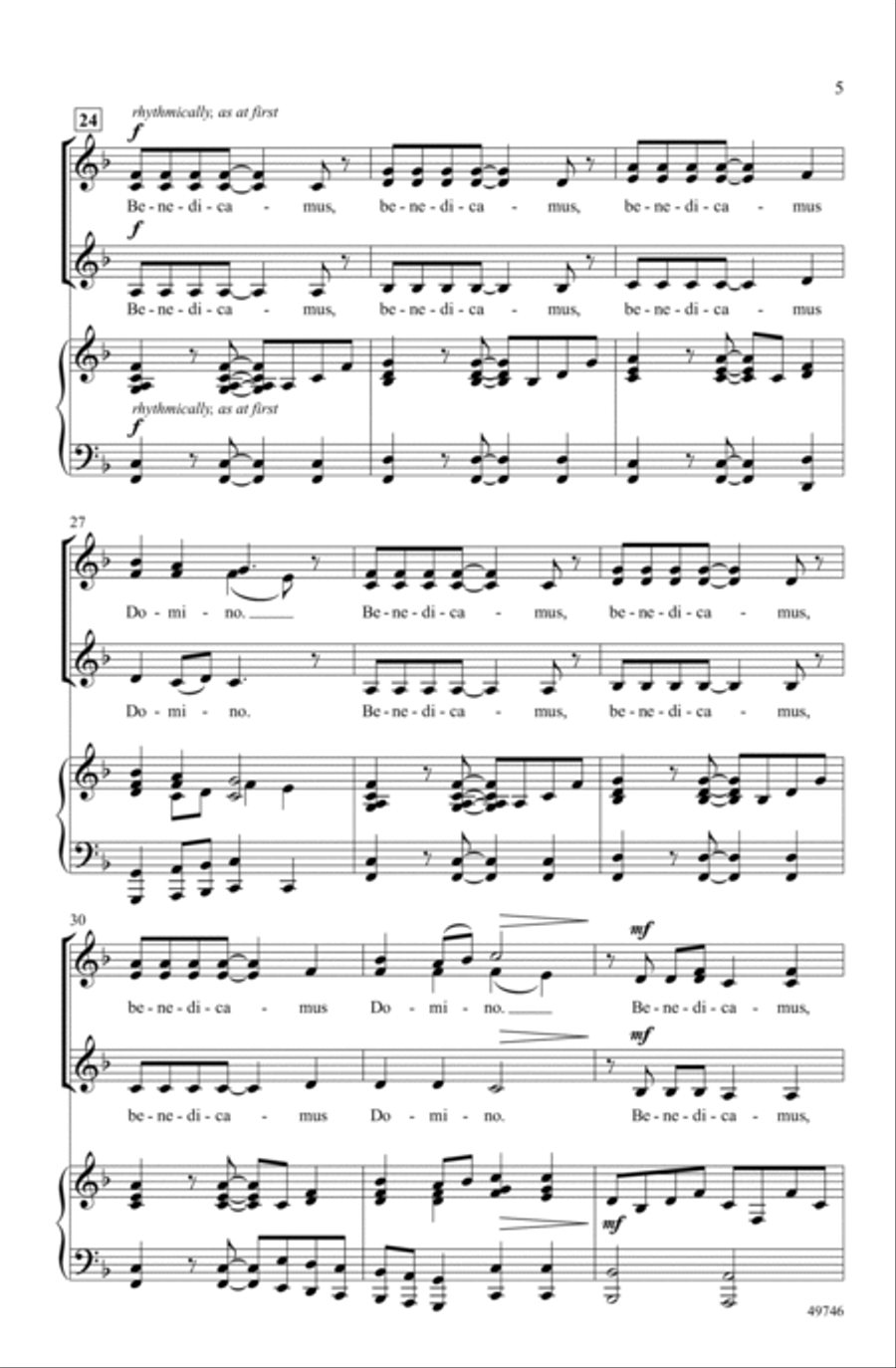 Benedicamus Domino Choir scores gallery preview page 4