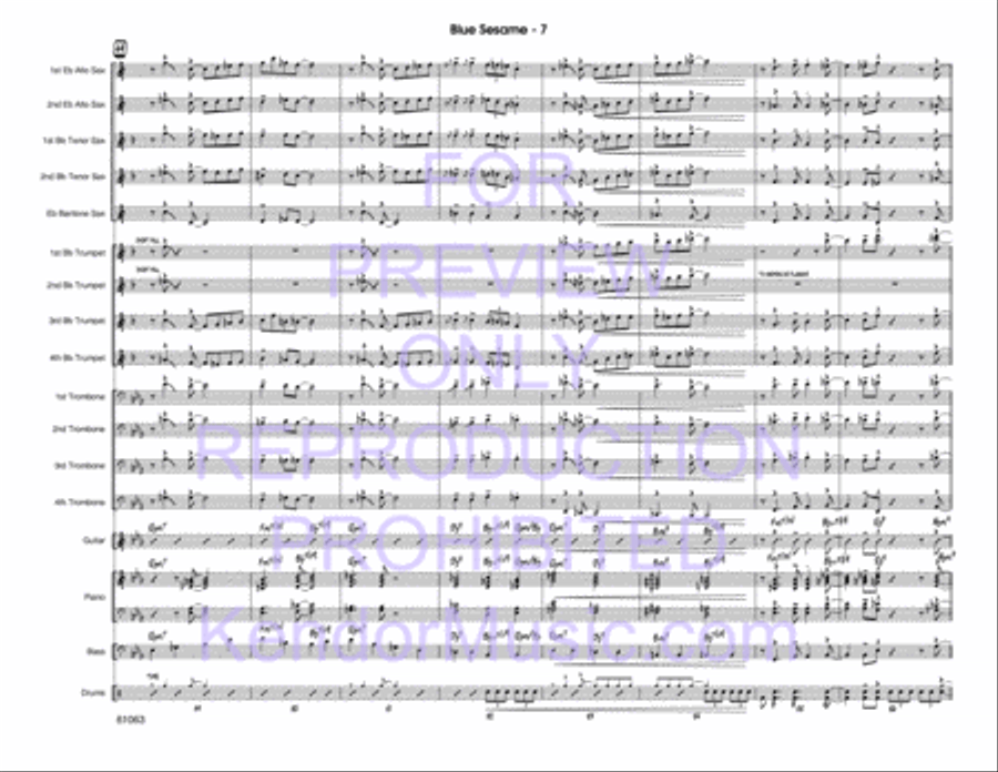 Blue Sesame Blue Sesame Jazz Ensemble scores gallery preview page 8