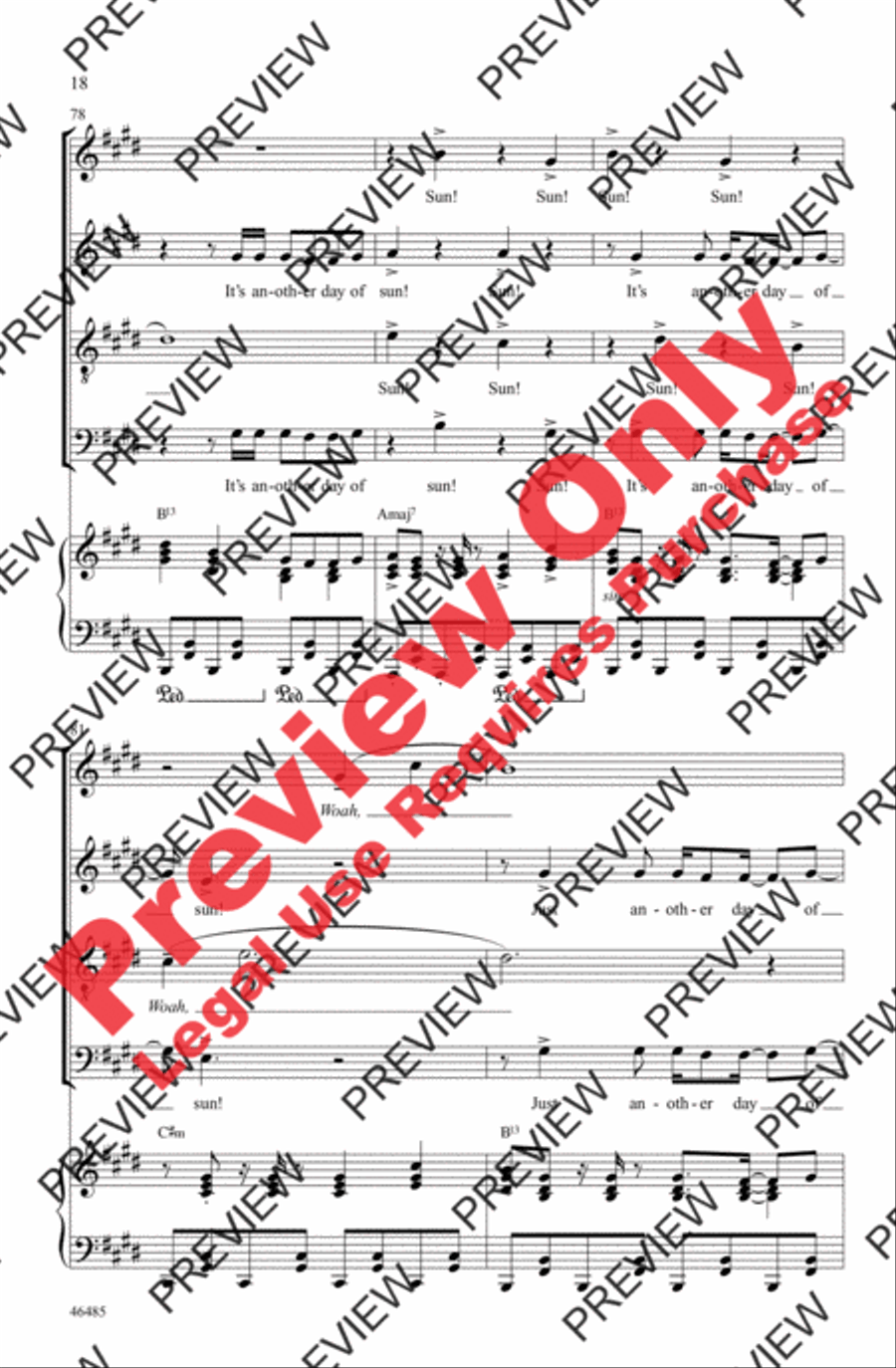 Another Day of Sun 4-Part scores gallery preview page 18
