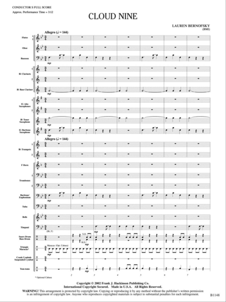 Cloud Nine: Score Concert Band scores gallery preview page 3