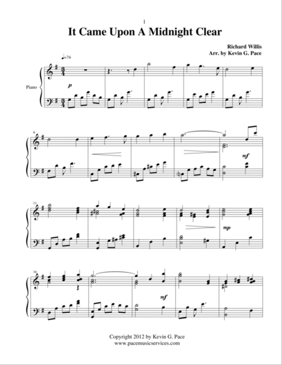 It Came upon the Midnight Clear - Advanced Piano Solo Piano Solo scores gallery preview page 2