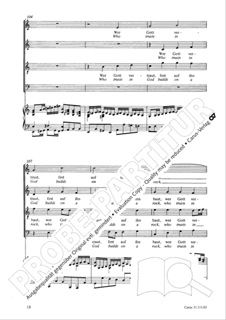 God's will is best, it shall be done (Was mein Gott will, das g'scheh allzeit) 4-Part scores gallery preview page 19