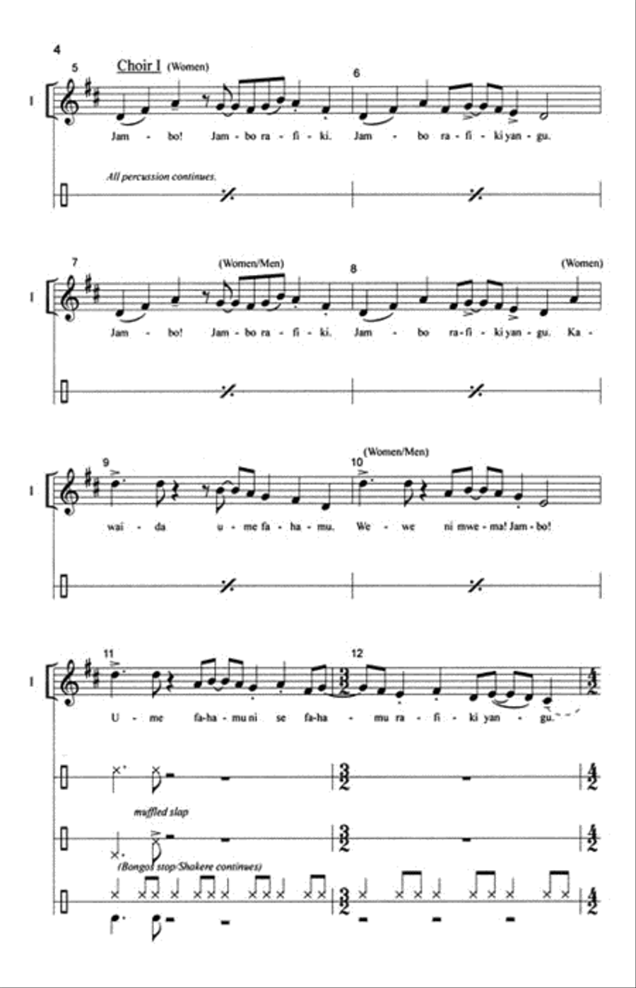 African Processional 4-Part scores gallery preview page 3