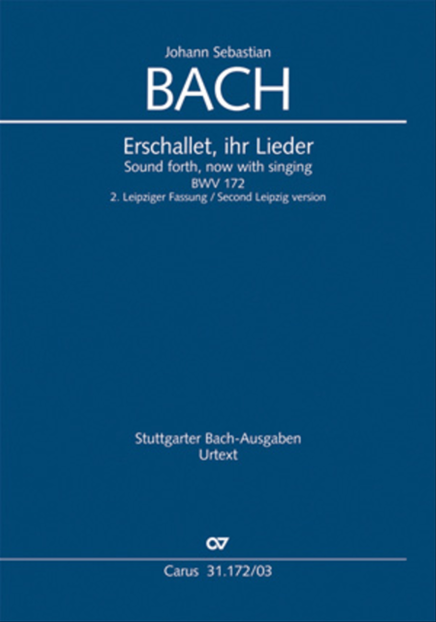 Sound forth, now with singing (Erschallet, ihr Lieder)