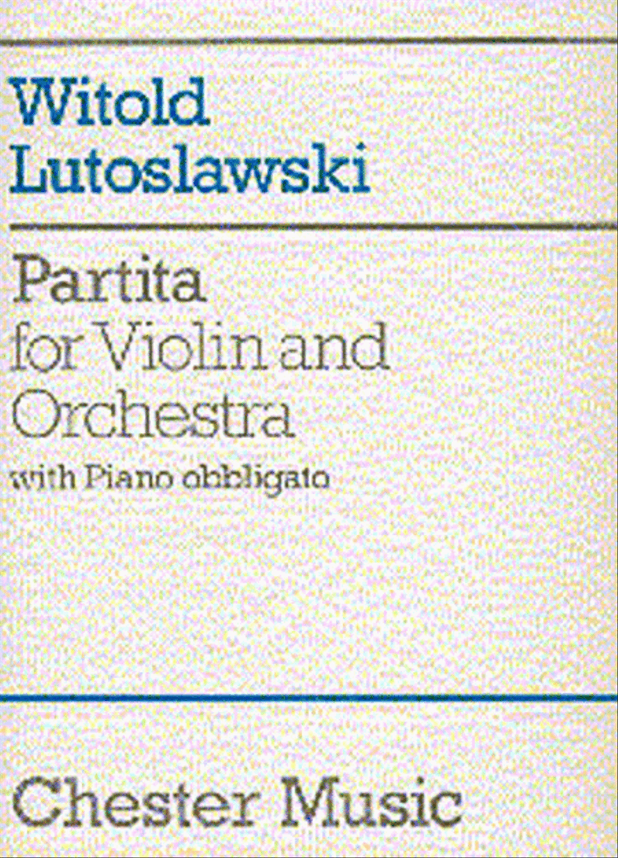 Partita for Violin and Orchestra Orchestra scores gallery preview page 1