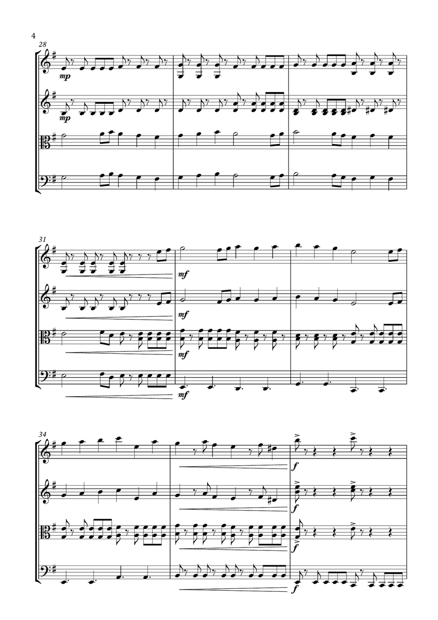He's A Pirate String Quartet scores gallery preview page 4