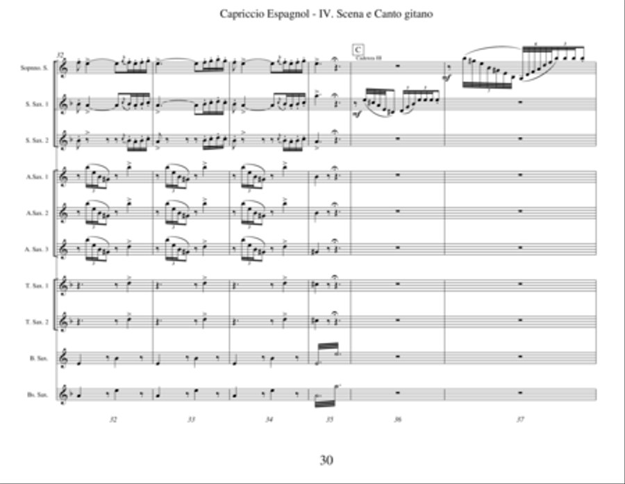 Symphony No. 4 Bass Saxophone scores gallery preview page 6