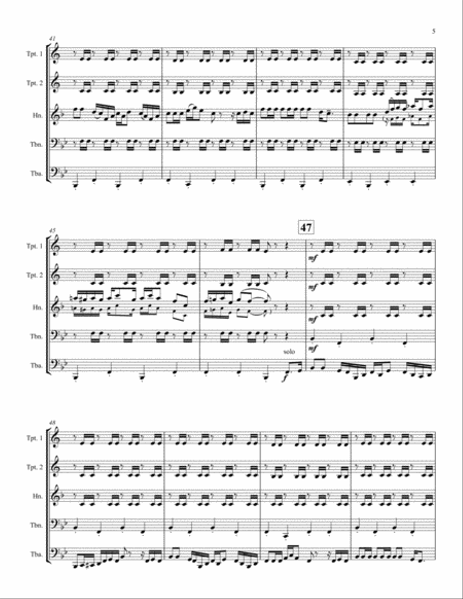 Yakety Sax Brass Ensemble scores gallery preview page 5