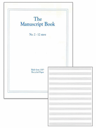 Manuscript Book 2 12 Stave (Recycled) 48Pp Stapled