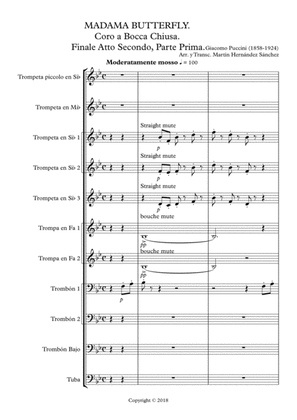 Coro A Bocca Chiusa, From the Opera "Madama Butterfly" for Brass Ensemble arr. Martín Hernández S