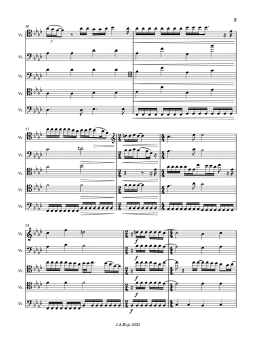 Total Eclipse Of The Heart String Quintet scores gallery preview page 3
