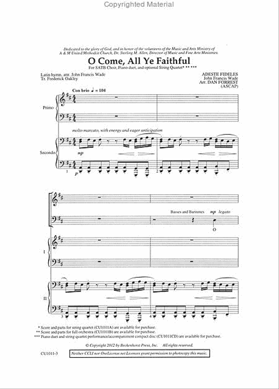O Come, All Ye Faithful - Forrest 4-Part scores gallery preview page 2