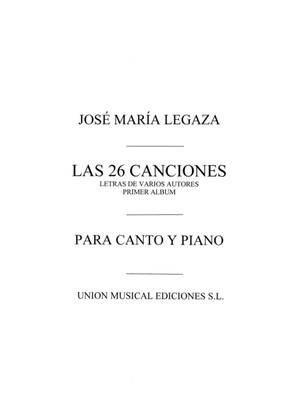 Book cover for 26 Canciones Volumen 1 y 2 for Voice and Piano
