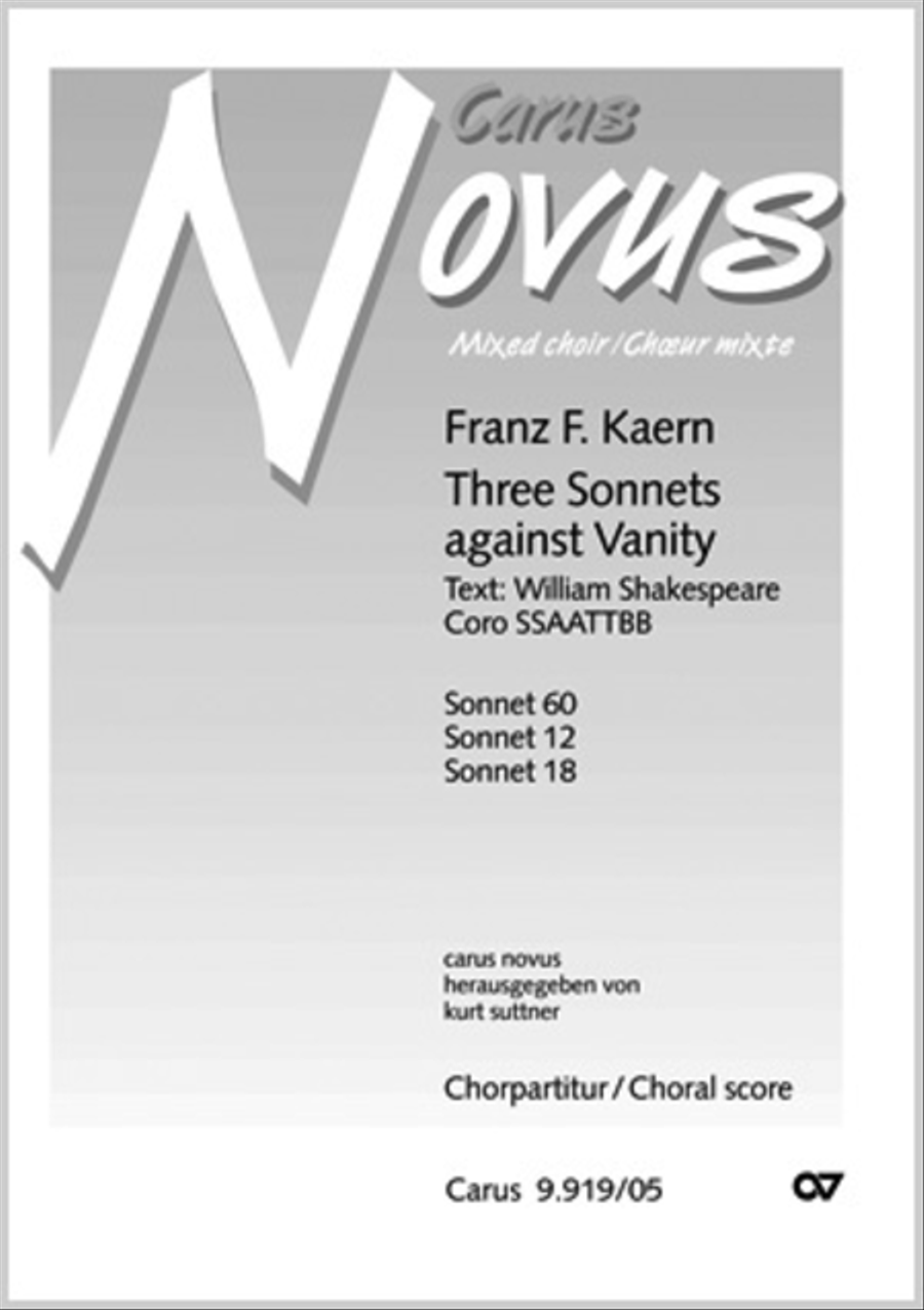 Three Sonnets against Vanity Choir scores gallery preview page 1
