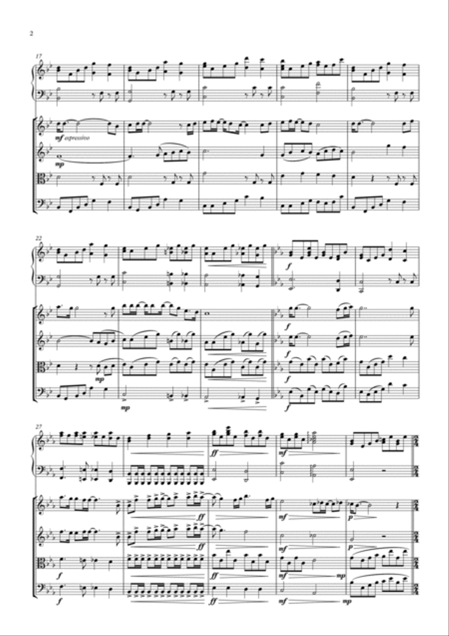 Bohemian Rhapsody Piano Quintet scores gallery preview page 2