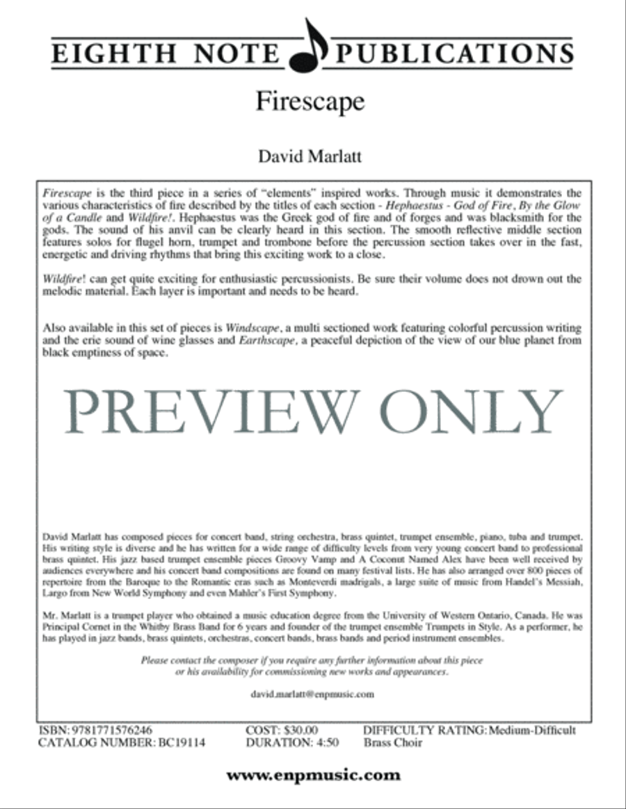 Firescape Firescape Small Ensemble scores gallery preview page 2