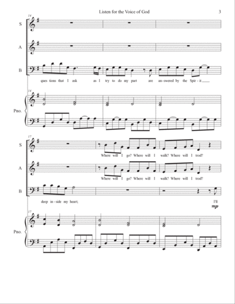 Listen for the Voice of God 3-Part scores gallery preview page 5