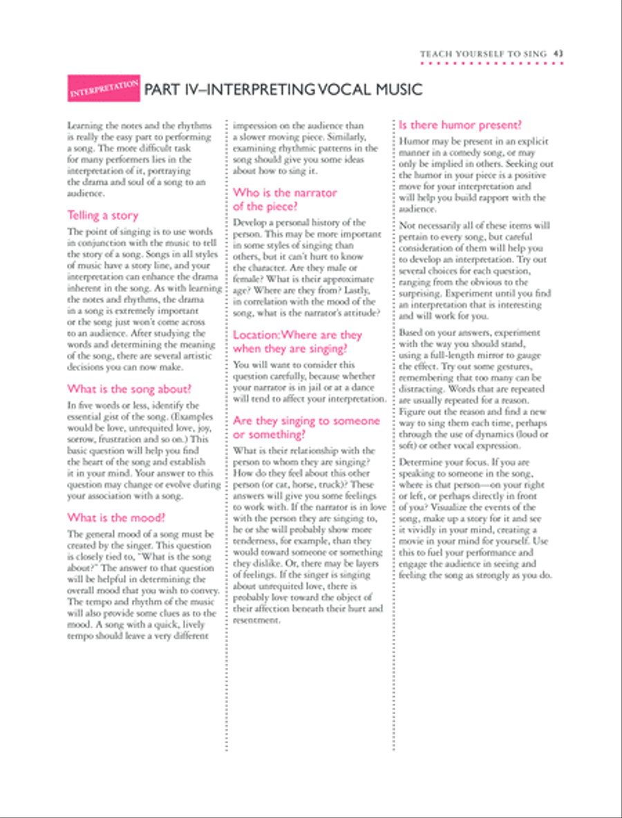 Alfred's Teach Yourself to Sing Voice scores gallery preview page 7