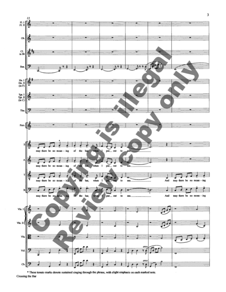 Crossing the Bar from Love Was My Lord and King! (SATB Chamber Orchestra Score)