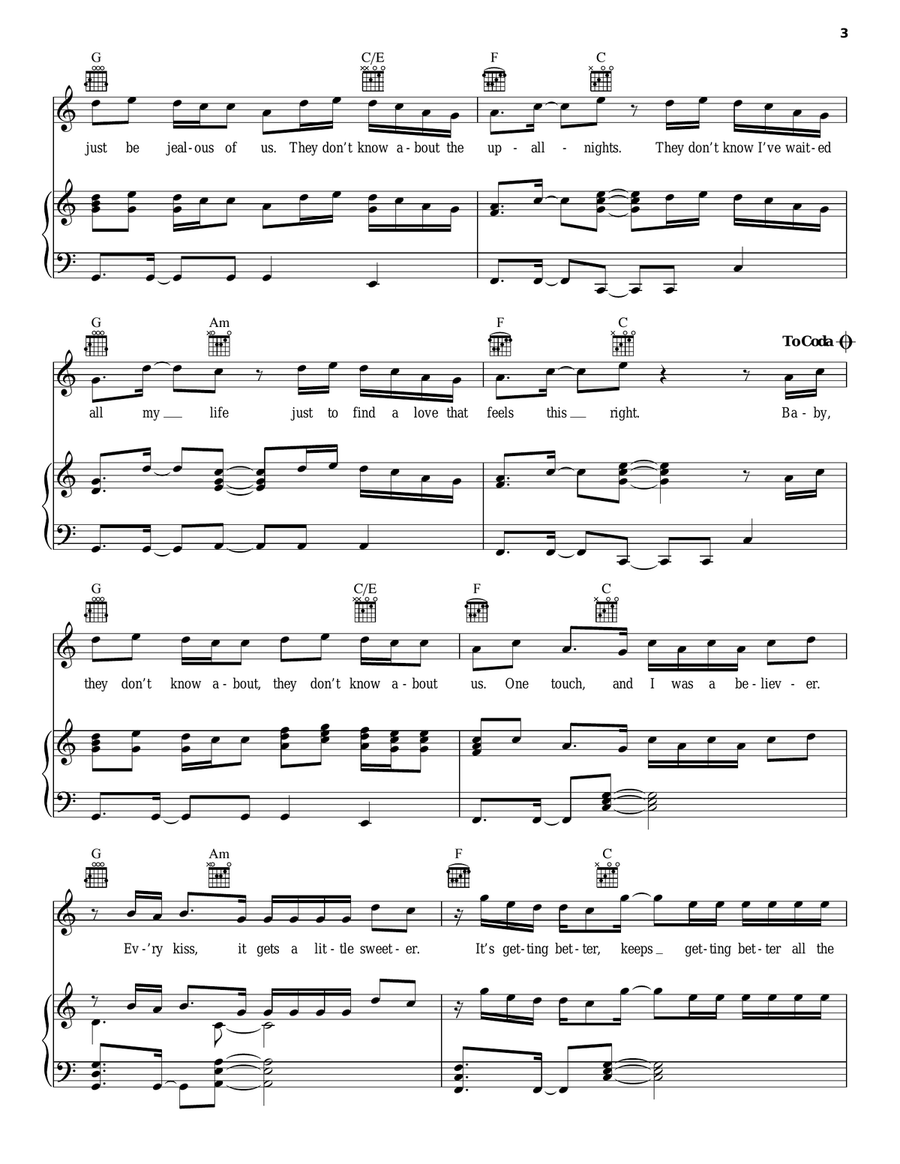 They Don't Know About Us Acoustic Guitar scores gallery preview page 3